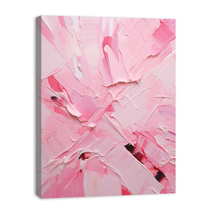 Pink  Abstract Art  Knife Painting