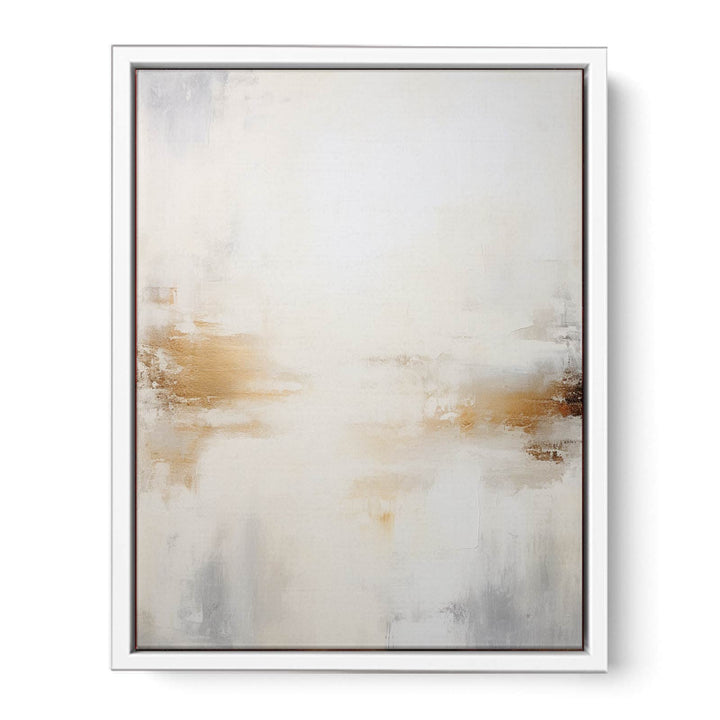 White Abstract Painting Framed Print