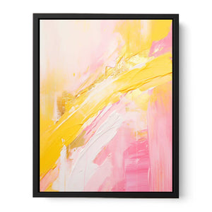 Abstract Pink And Yellow Painting  Canvas Print