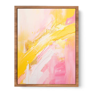 Abstract Pink And Yellow Painting Poster
