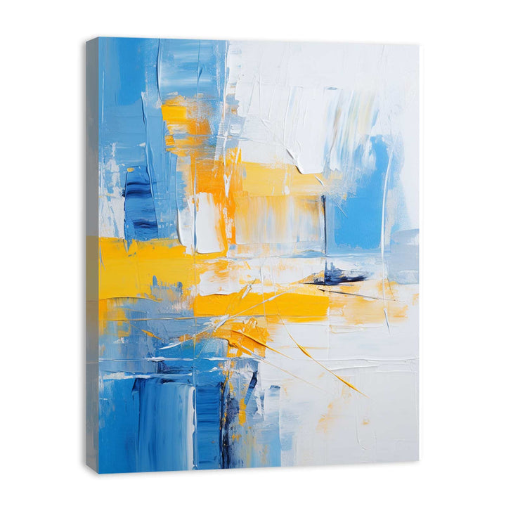 Blue Yellow Abstract Painting 