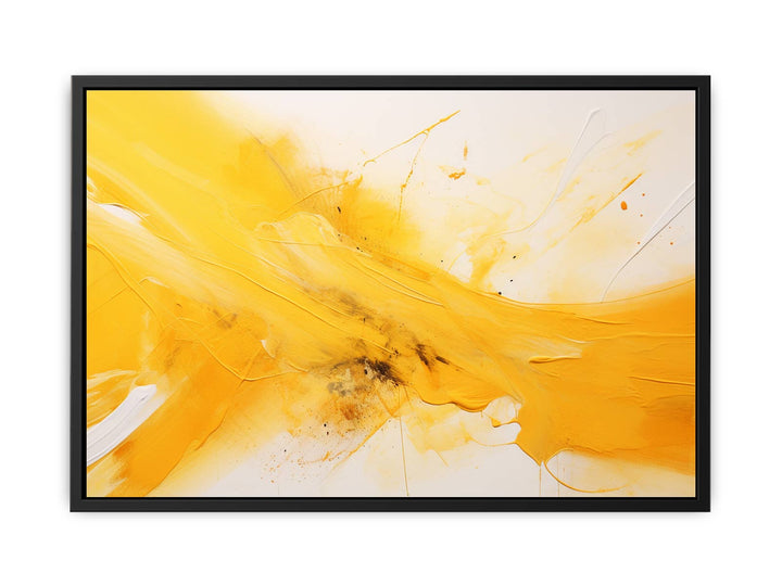 Knife Art Yellow Abstract Painting 
