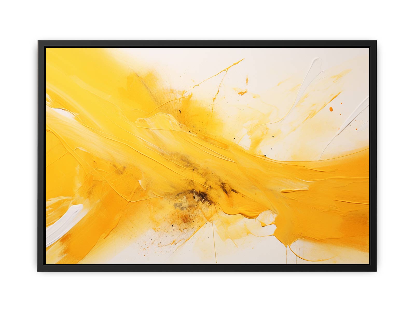 Yellow Abstract Painting  Canvas Print