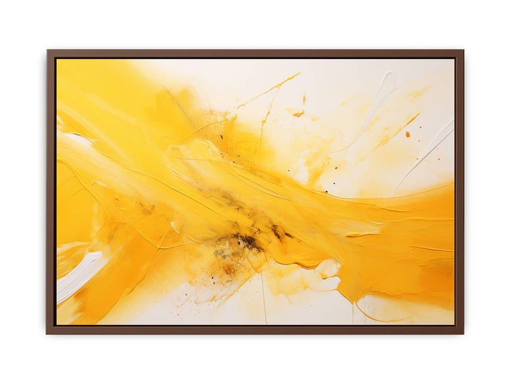 Knife Art Yellow Abstract Painting 