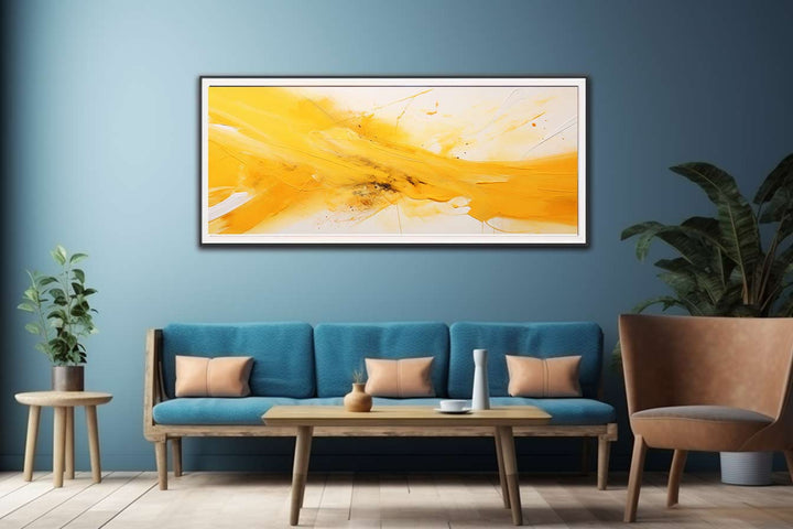 Knife Art Yellow Abstract Painting 