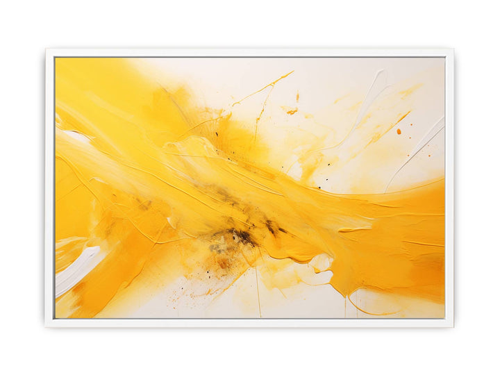 Knife Art Yellow Abstract Painting  Canvas Print