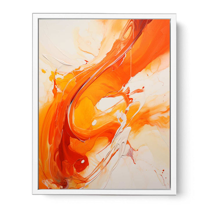 Orange Abstract Painting  Canvas Print