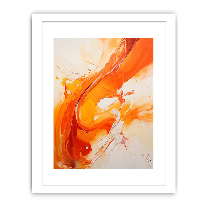 Orange Abstract Painting  Poster