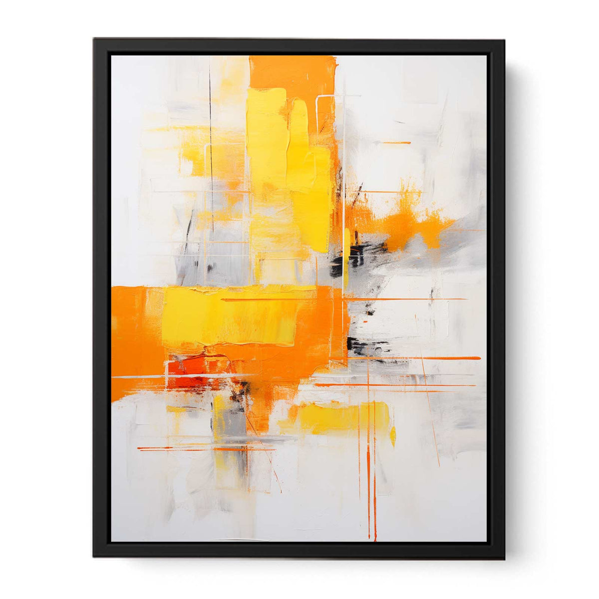 Brown Yellow Abstract Painting  Canvas Print