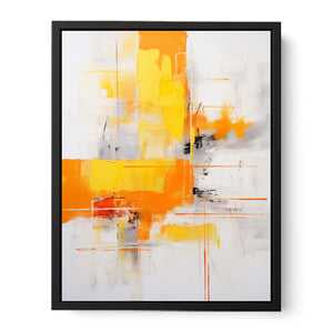 Brown Yellow Abstract Painting  Canvas Print