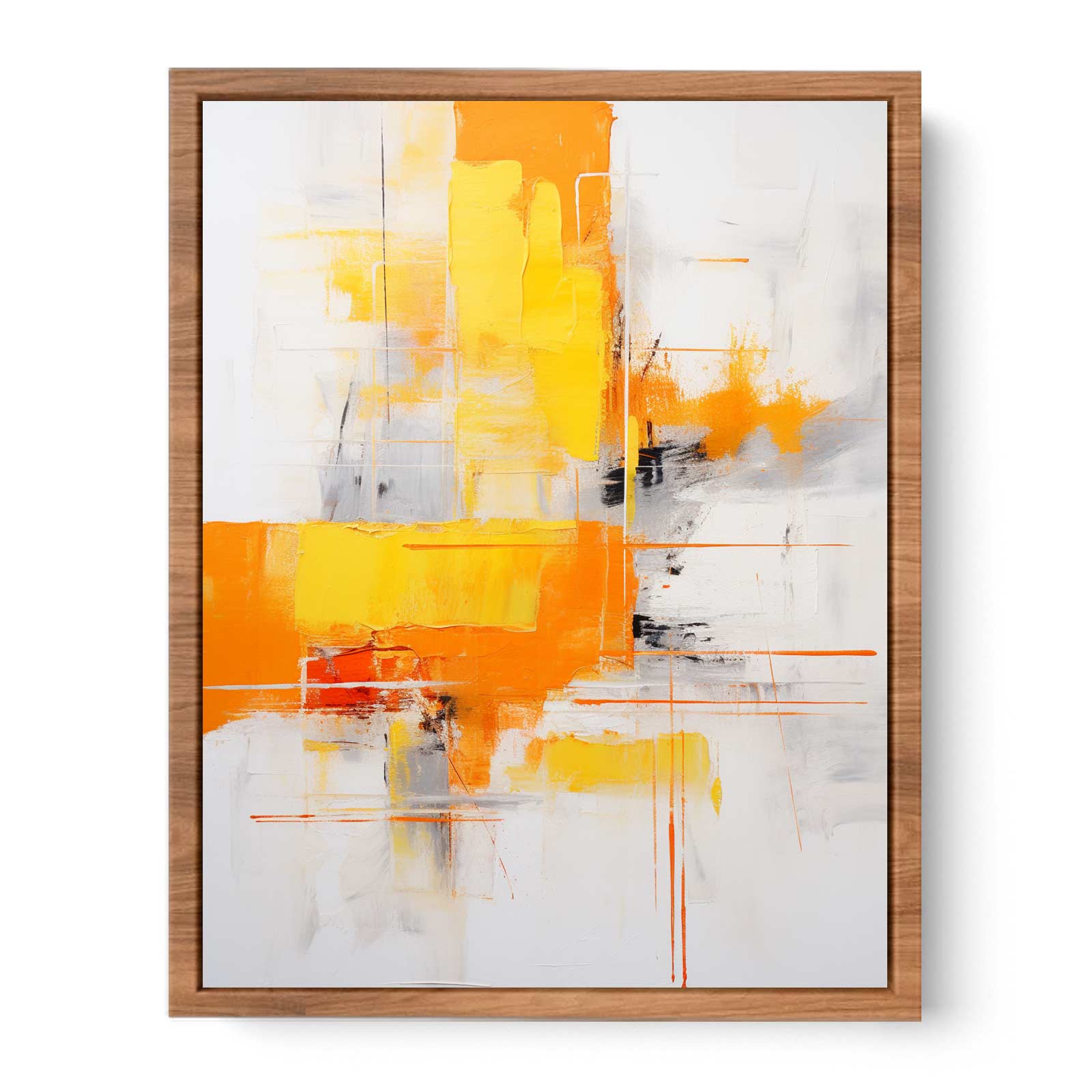 Brown Yellow Abstract Painting Poster