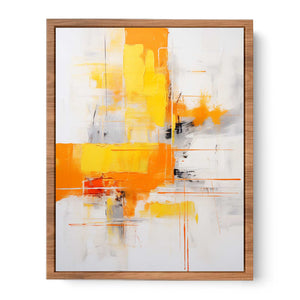 Brown Yellow Abstract Painting Poster