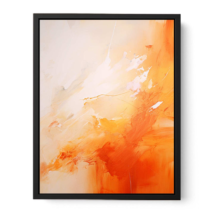 Yellow Brown Abstract Painting  Canvas Print
