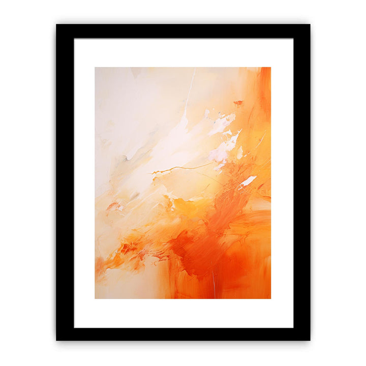 Yellow Brown Abstract Painting Framed Print