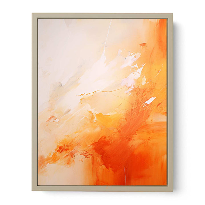 Yellow Brown Abstract Painting  Art Print