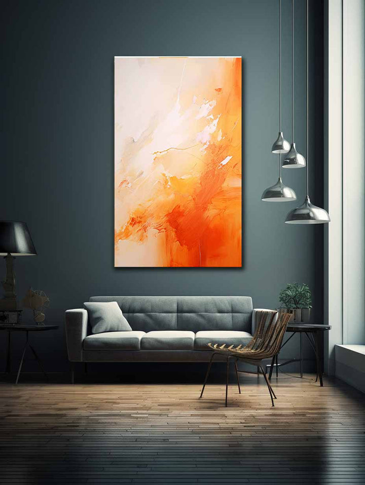 Yellow Brown Abstract Painting 