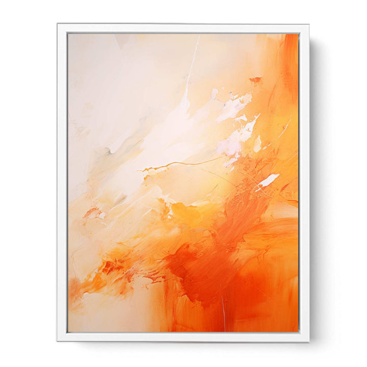 Yellow Brown Abstract Painting Framed Print