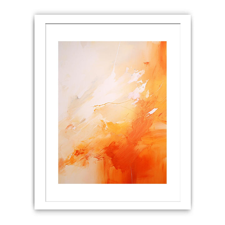 Yellow Brown Abstract Painting  Poster