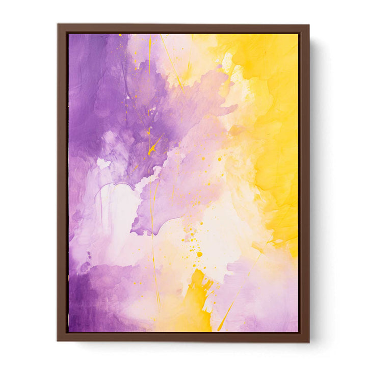 Yellow Purple Abstract Painting 
