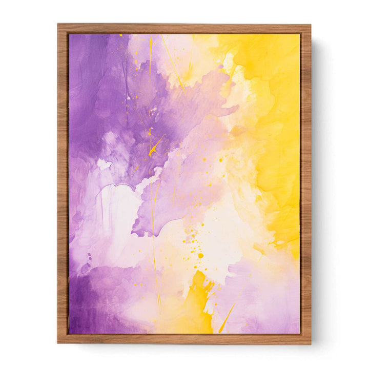Yellow Purple Abstract Painting Poster