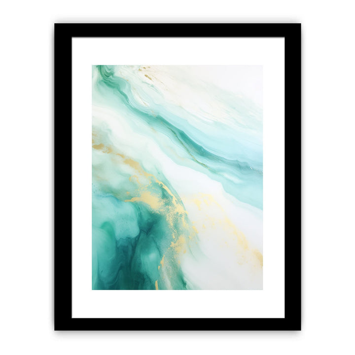 Sea Green Abstract Painting Framed Print