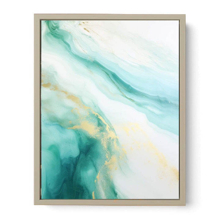 Sea Green Abstract Painting  Art Print