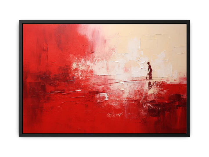 Knife Art Red Abstract Painting 