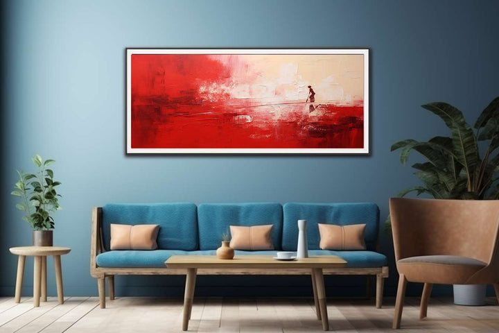 Knife Art Red Abstract Painting 