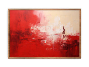 Red Abstract Painting Poster