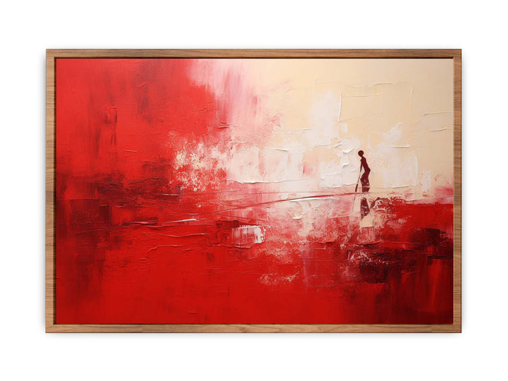 Red Abstract Painting Poster