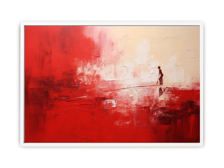 Knife Art Red Abstract Painting  Canvas Print