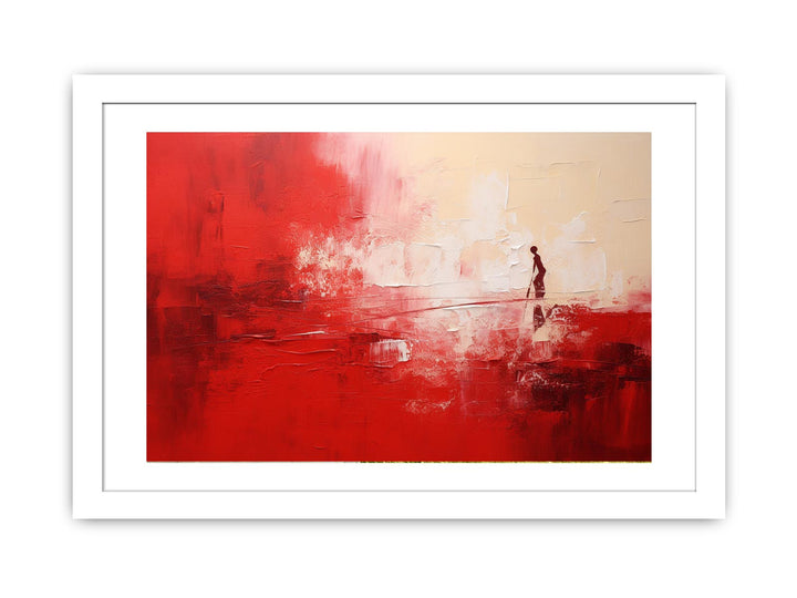 Knife Art Red Abstract Painting  Poster