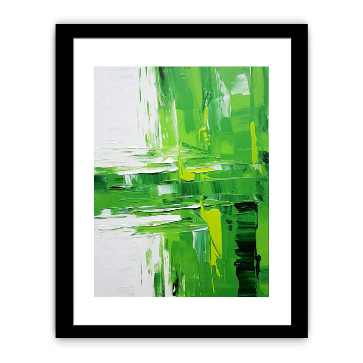 Abstract Painting Green Framed Print