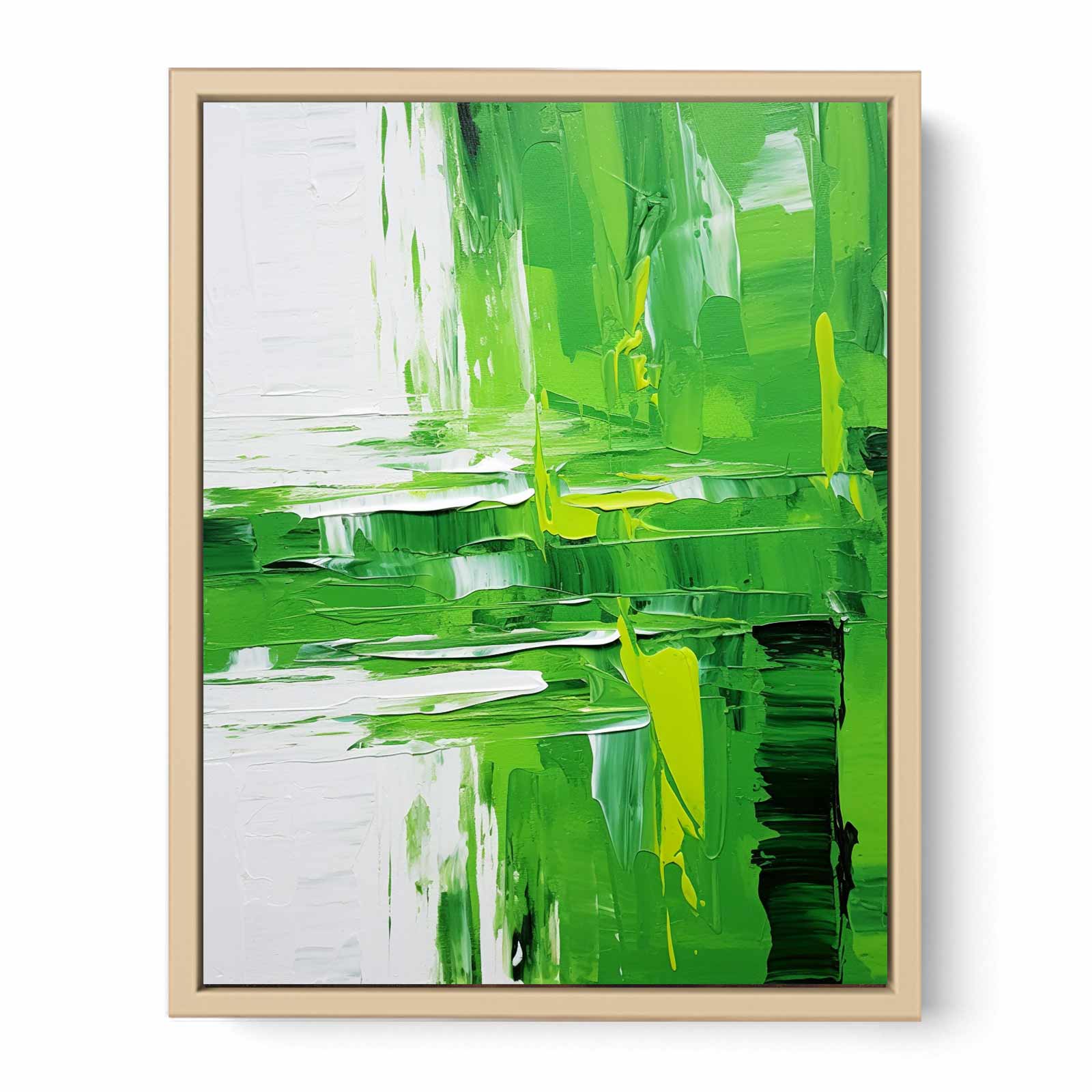 Abstract  Green Painting  Streched canvas