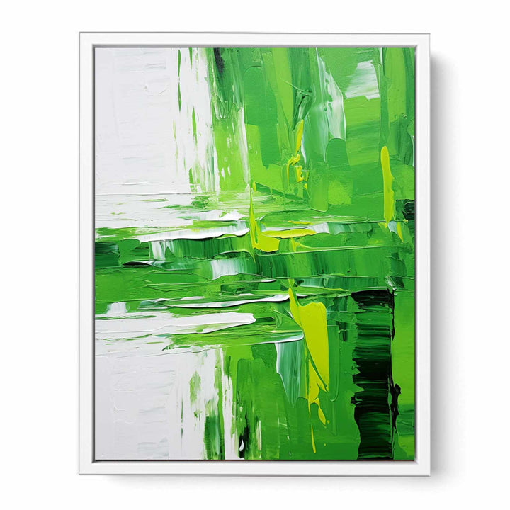 Abstract Painting Green  Canvas Print