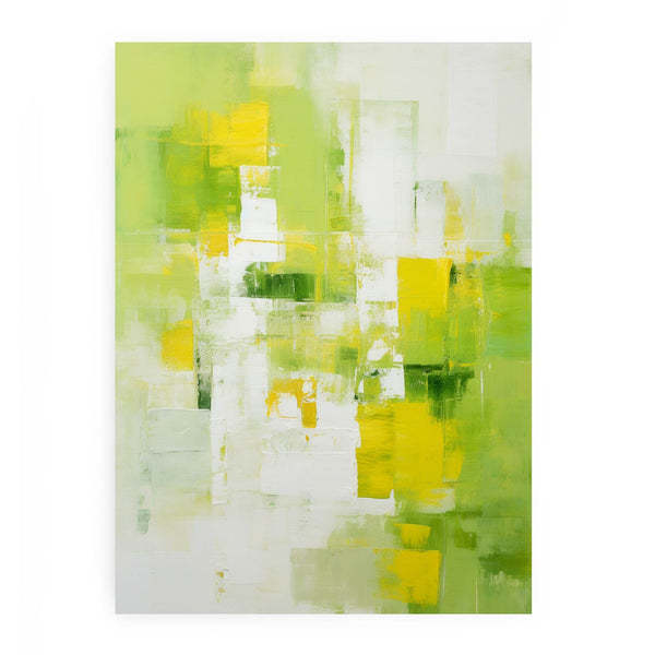 Green Yellow Abstract Painting