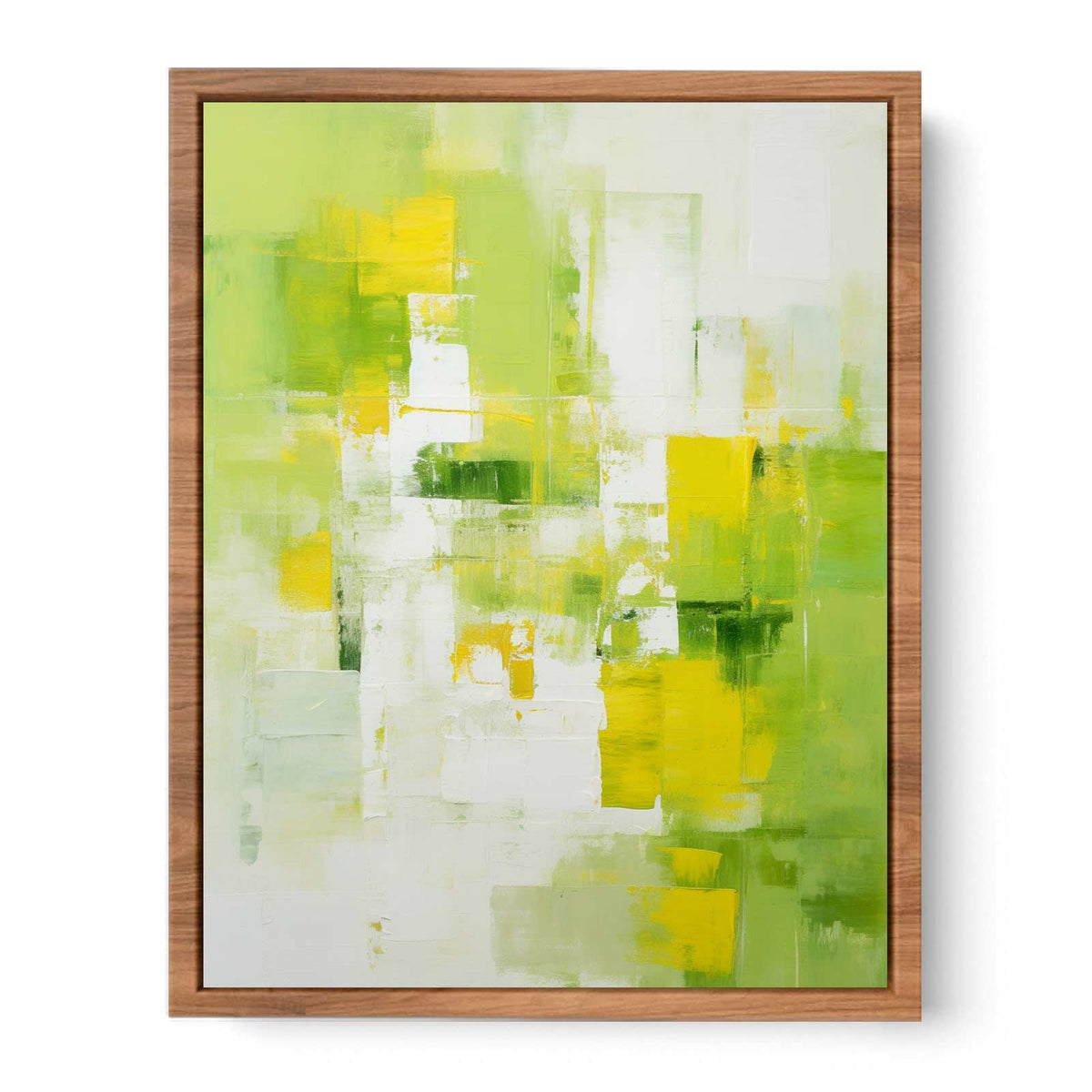 Green Yellow Abstract Painting  Poster