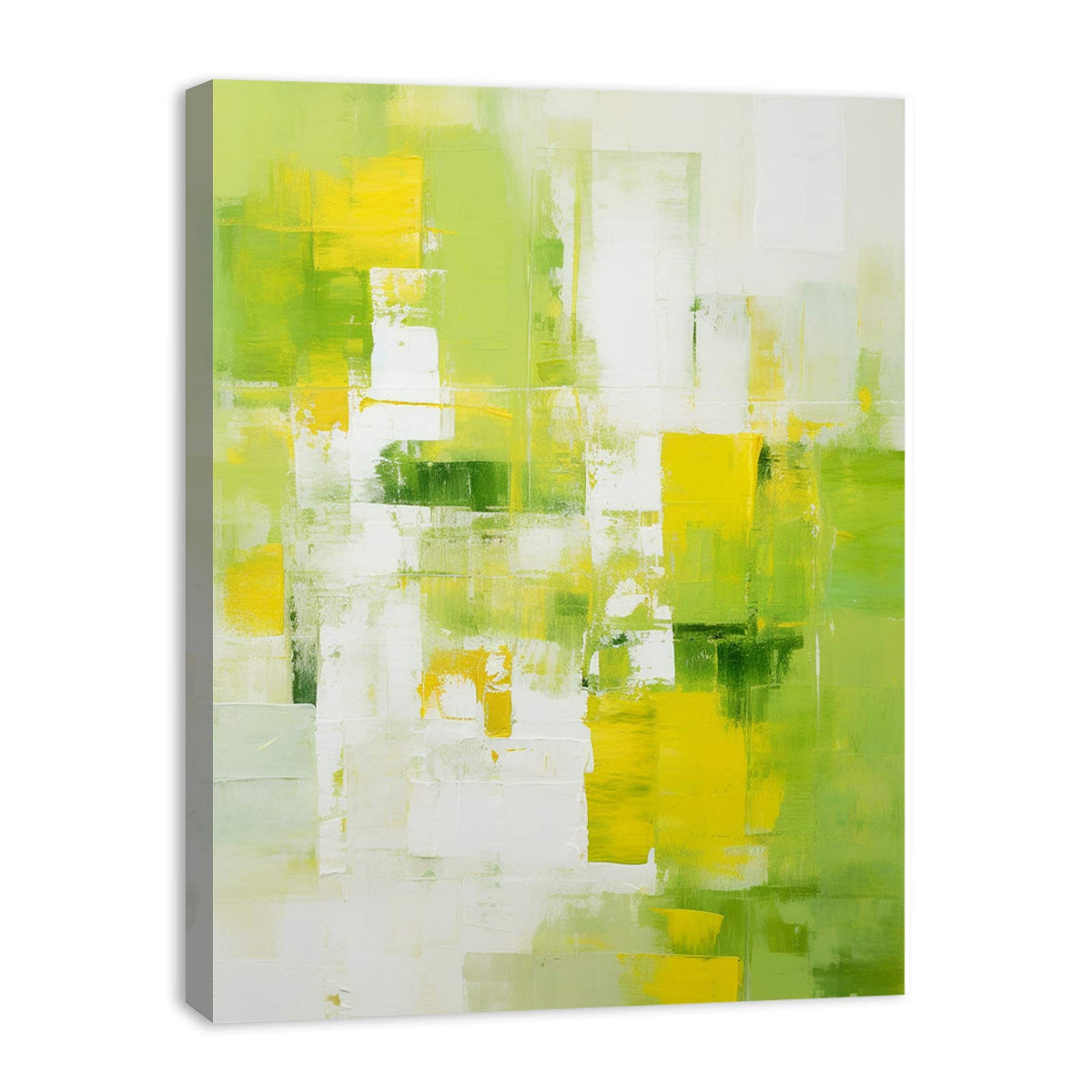Green Yellow Abstract Painting