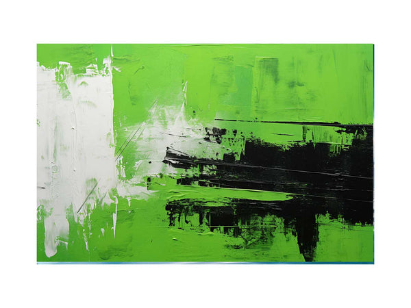 Green Black Abstract Painting