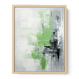 Green Grey Abstract  Painting  Streched canvas