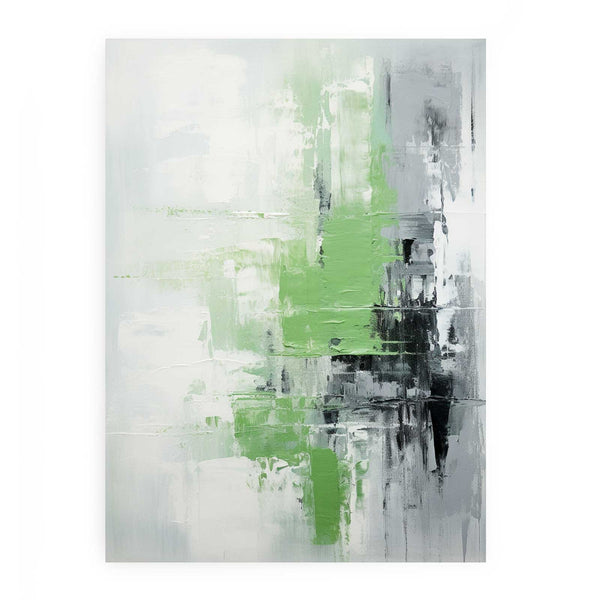 Green Grey Abstract  Painting