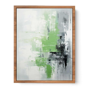 Green Grey Abstract  Painting Poster