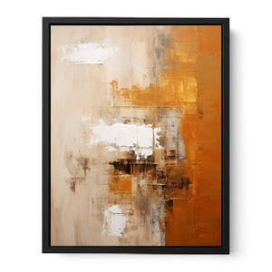 Green Orange Abstract Painting   Canvas Print