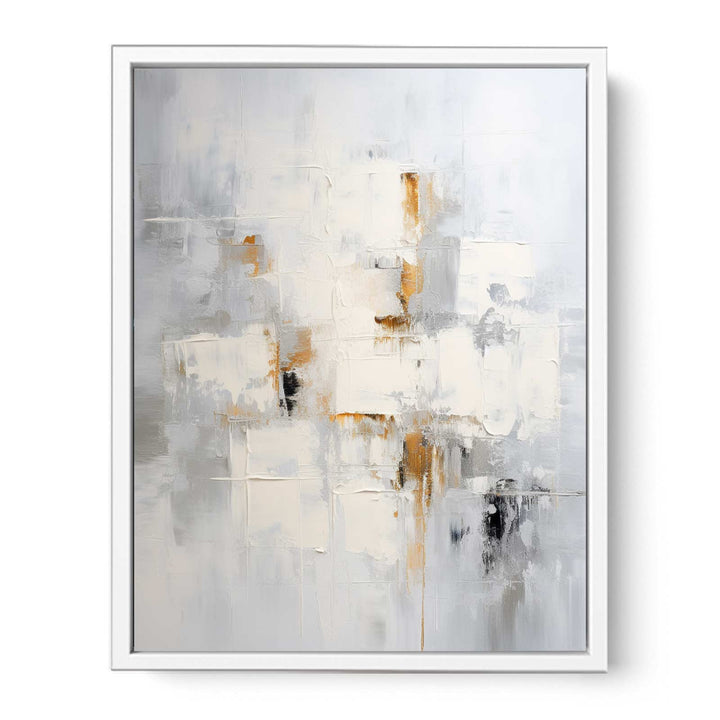 White Knife Art Abstract Painting  Canvas Print