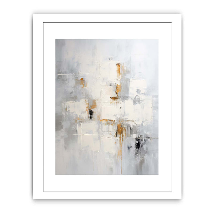 White Knife Art Abstract Painting  Poster