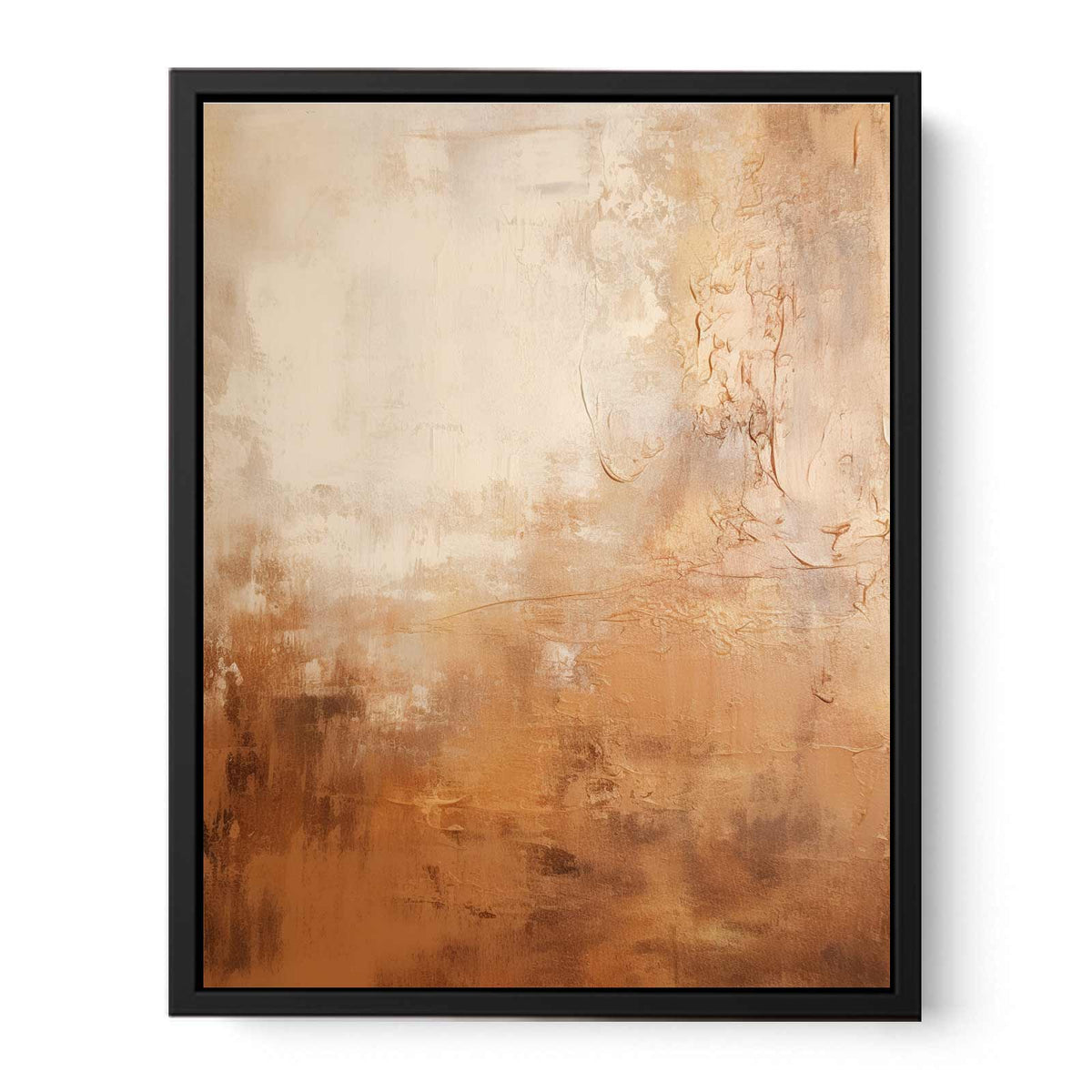 Brown Abstract Painting  Canvas Print