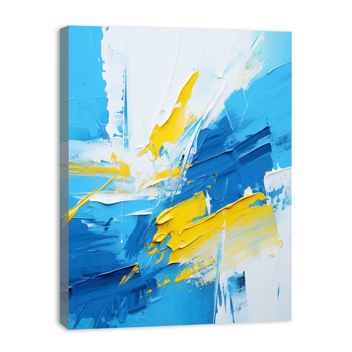 Abstract Painting Yellow Blue 