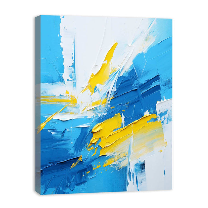Yellow Blue Abstract Painting