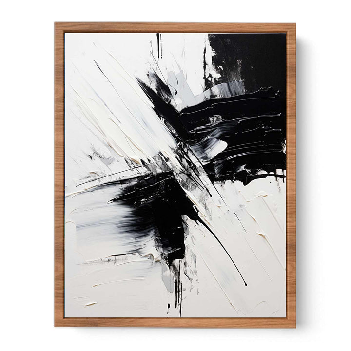 Black White Abstract Painting Poster
