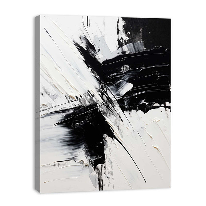 Black White Abstract Painting